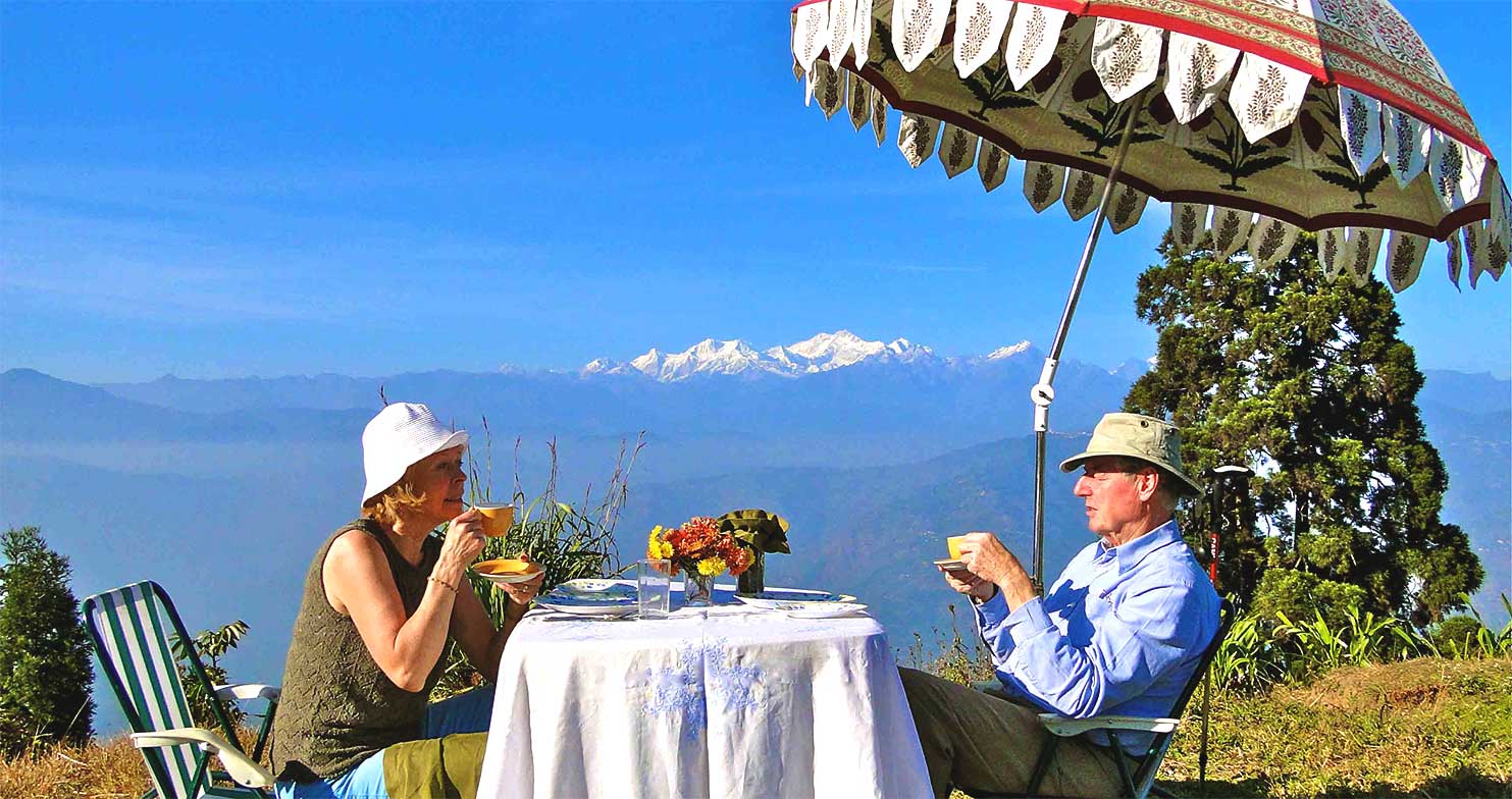 Tea with a private view of Mt. Kanchenjunga